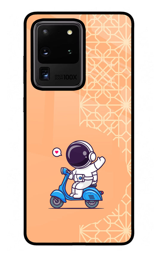 Cute Astronaut Riding Samsung S20 Ultra Glass Case