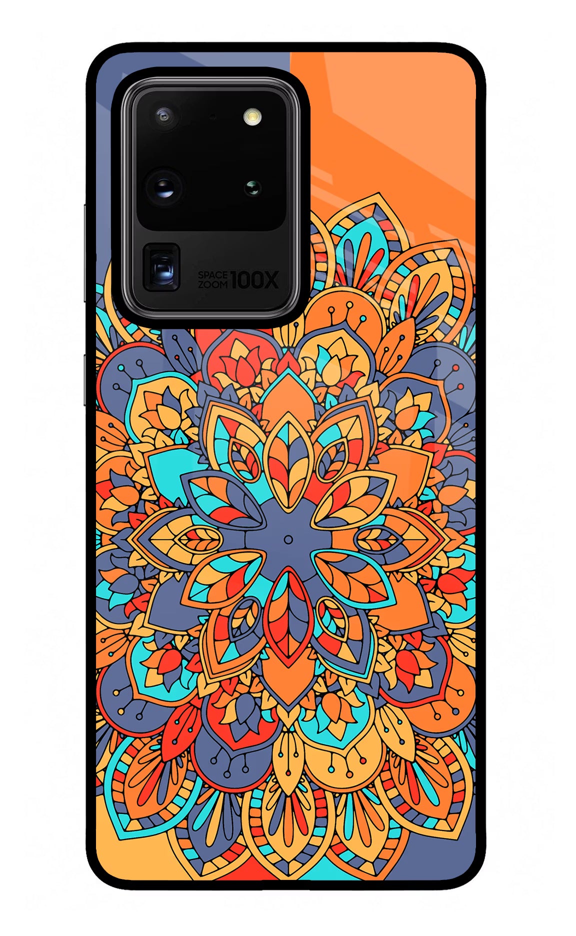 Color Mandala Samsung S20 Ultra Glass Case Back Cover by Casekaro