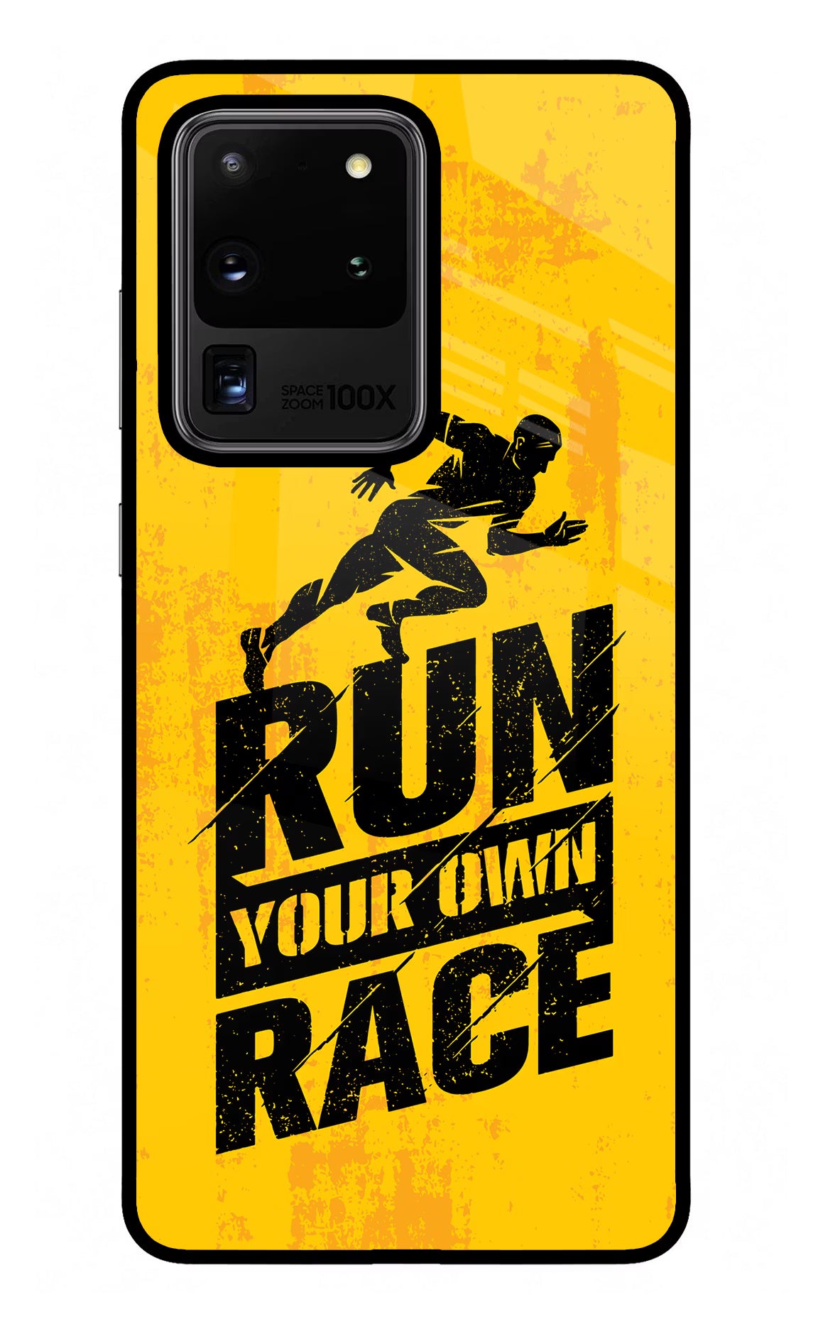 Run Your Own Race Samsung S20 Ultra Glass Case Back Cover by Casekaro