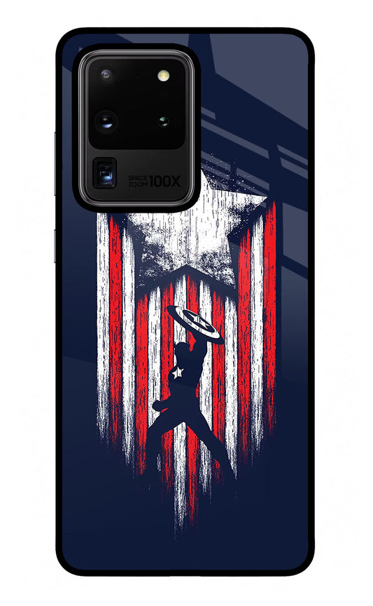 Captain America Marvel Art Samsung S20 Ultra Glass Case