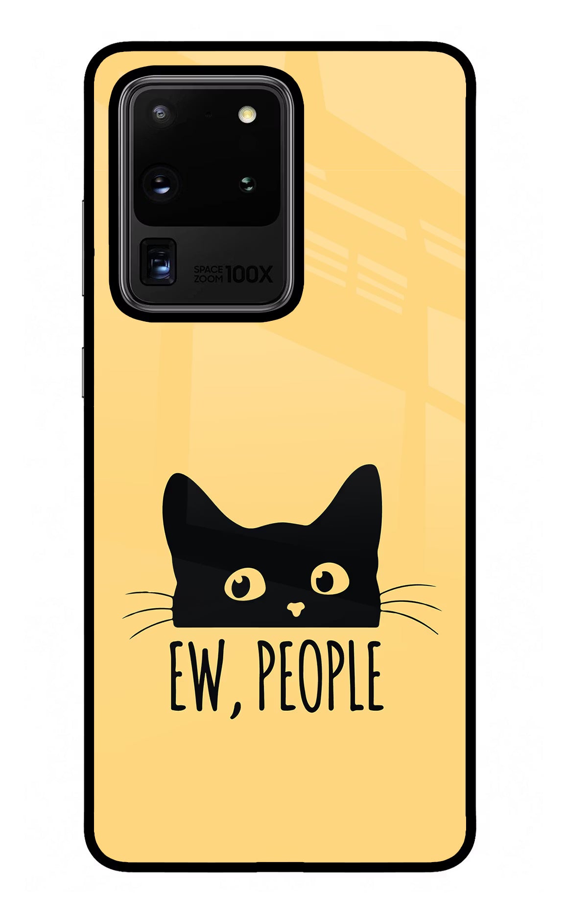 Ew People Catitude Samsung S20 Ultra Glass Case Back Cover by Casekaro