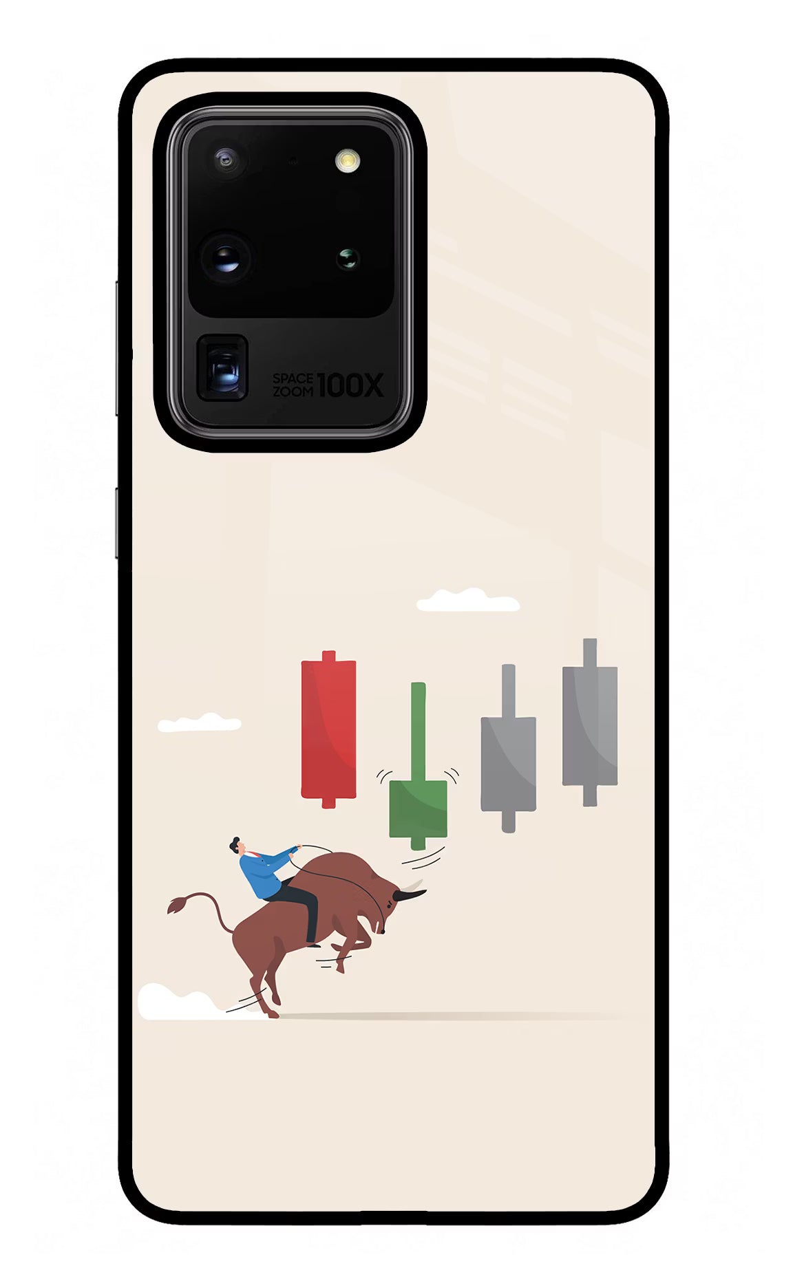 Bull Trading Momentum Samsung S20 Ultra Glass Case Back Cover by Casekaro