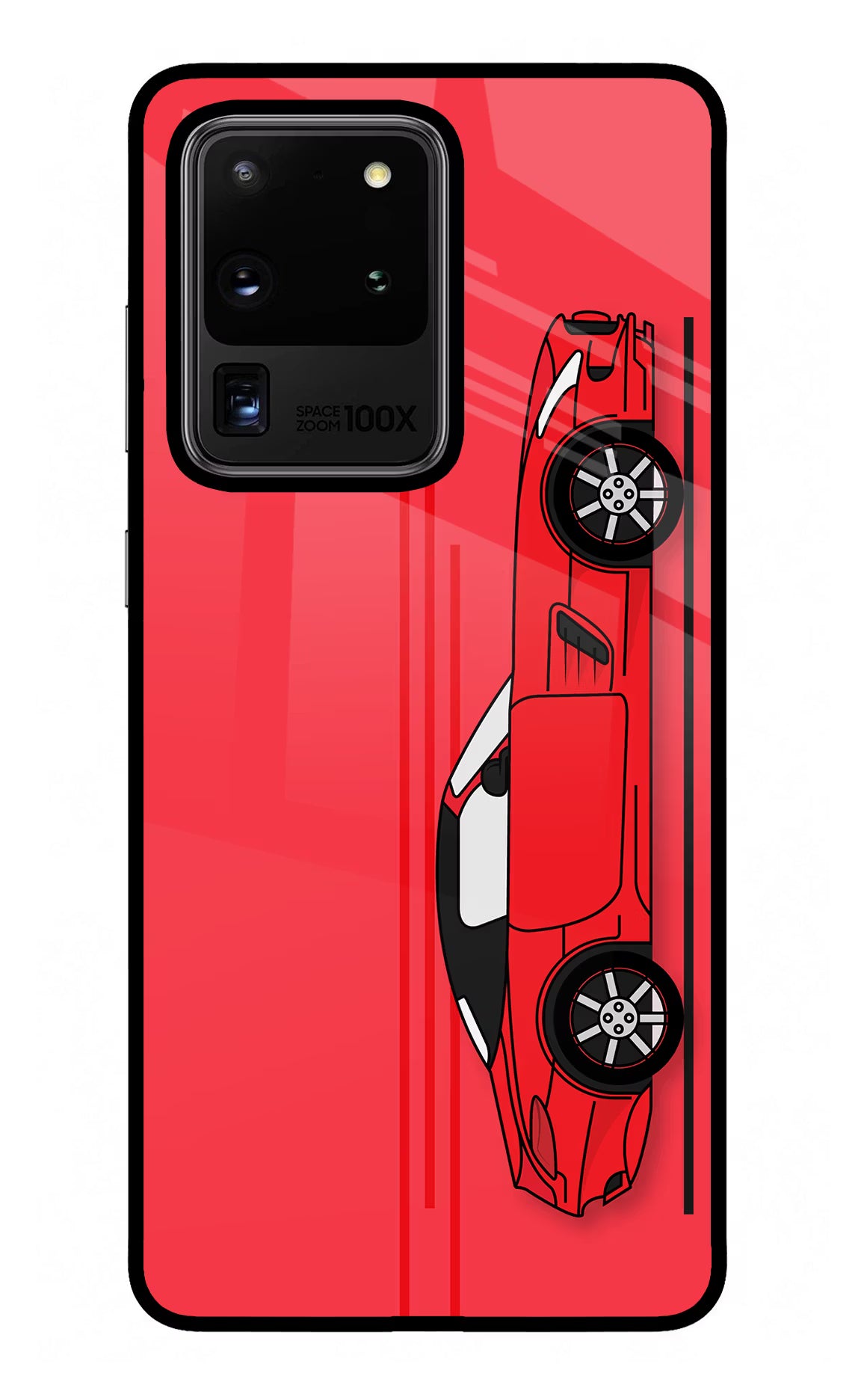 Red Velocity Samsung S20 Ultra Glass Case Back Cover by Casekaro