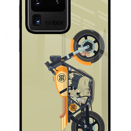 Vertical Speedster Samsung S20 Ultra Glass Case Back Cover by Casekaro