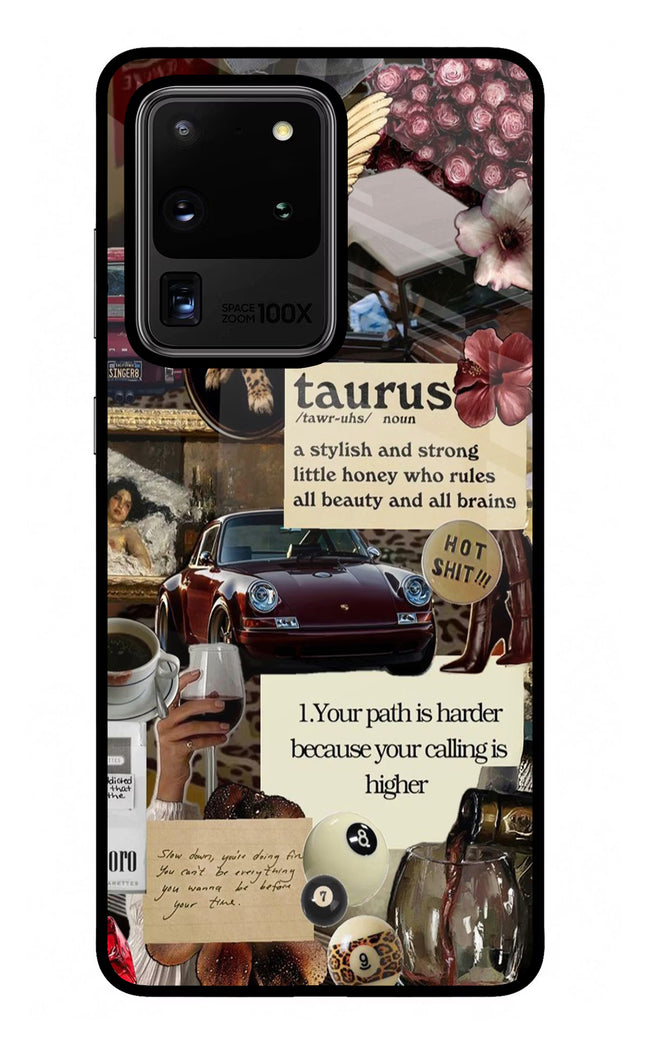 Taurus Zodiac Samsung S20 Ultra Glass Case