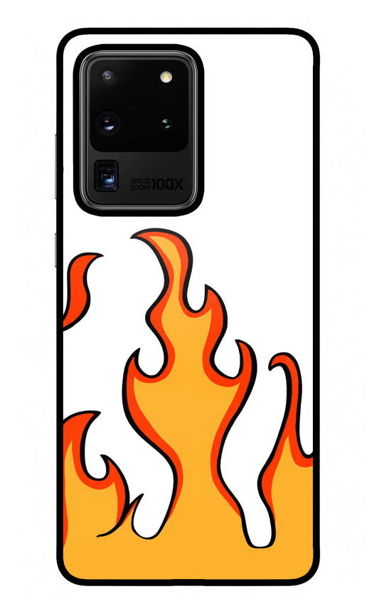 Fired Up – White Samsung S20 Ultra Glass Case