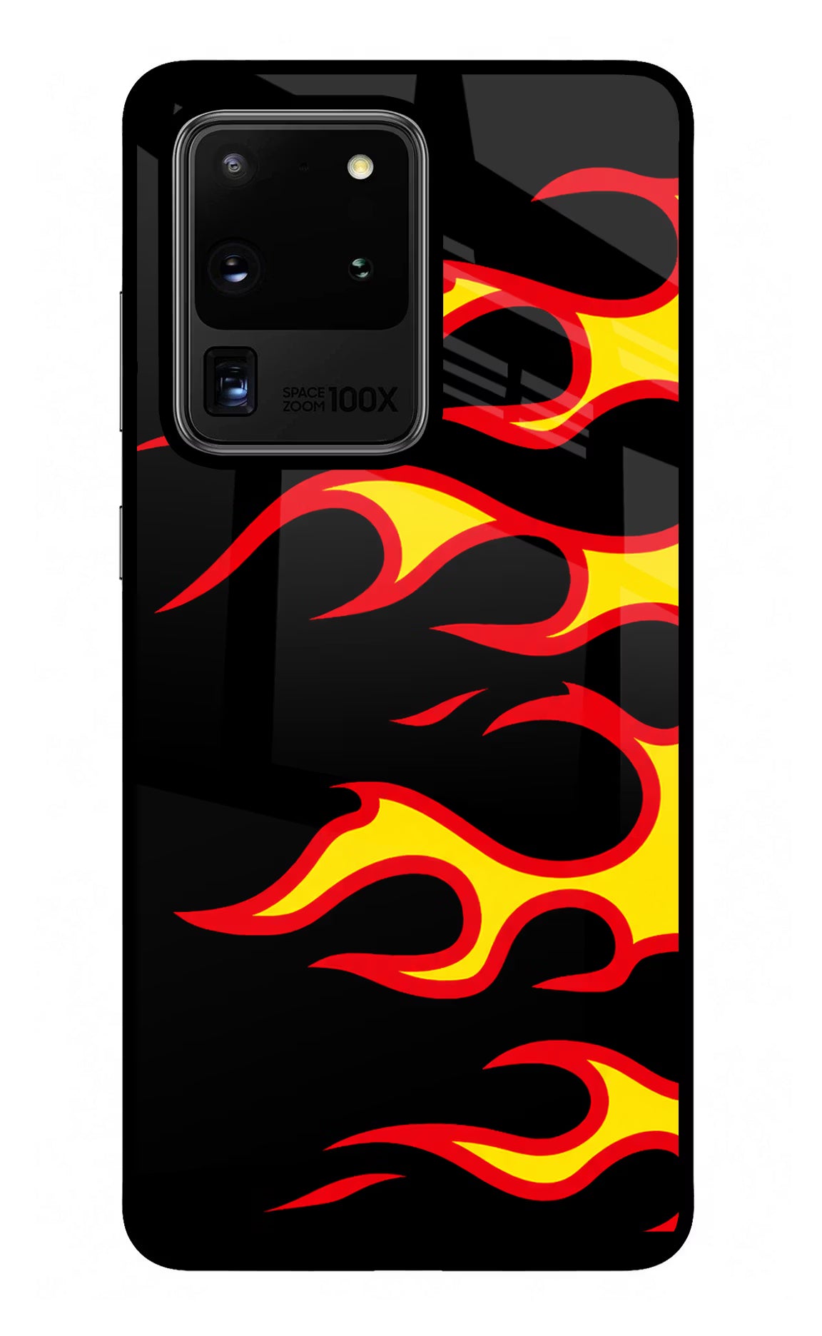 Side Sweep Flames Samsung S20 Ultra Glass Case