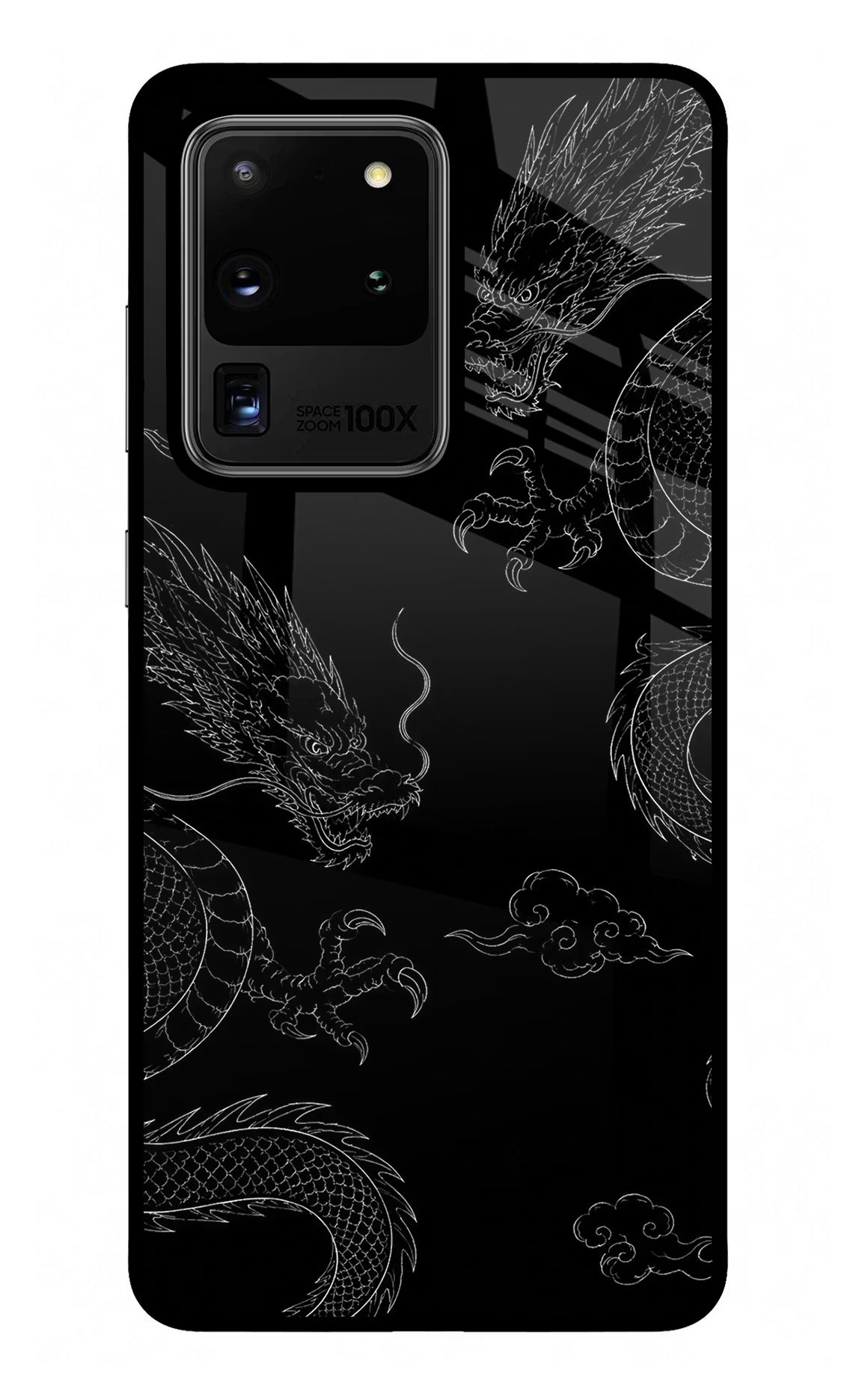 Twin Dragons Samsung S20 Ultra Glass Case Back Cover by Casekaro
