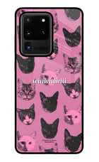 Pink Cats Samsung S20 Ultra Glass Case