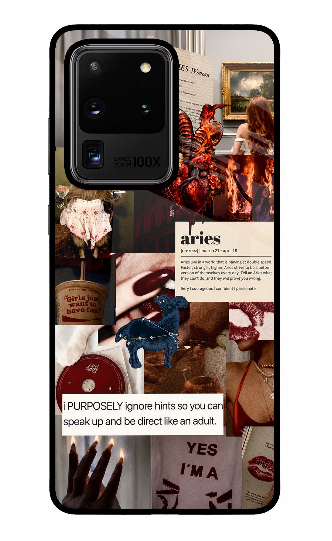Zodiac Aries Samsung S20 Ultra Glass Case