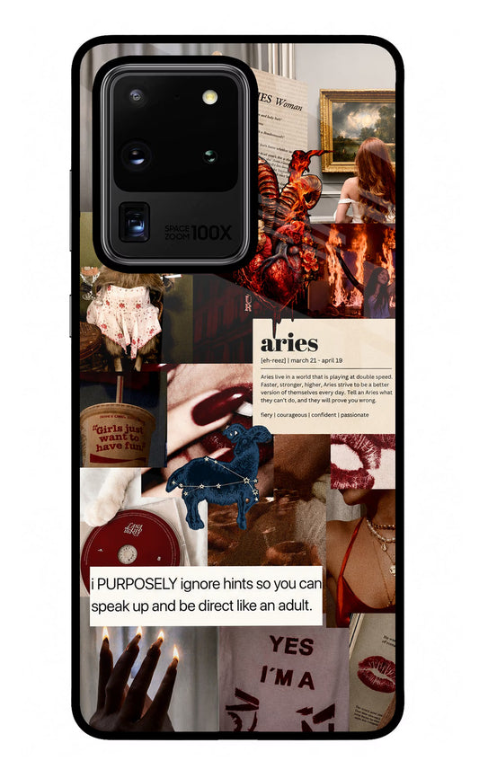 Zodiac Aries Samsung S20 Ultra Glass Case