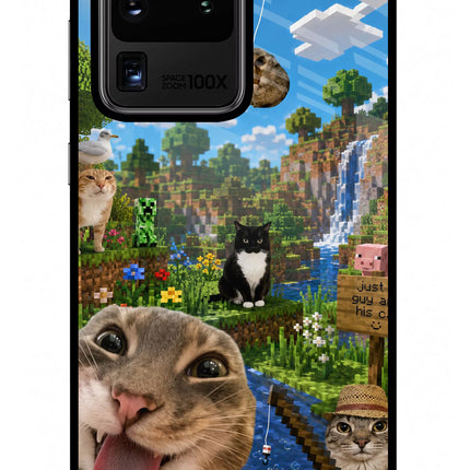 Minecraft Cat Chaos Samsung S20 Ultra Glass Case