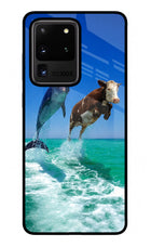 Dolphin vs Cow Samsung S20 Ultra Glass Case