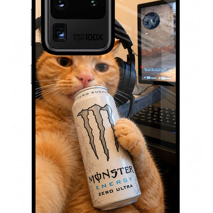 Gamer Cat Energy Samsung S20 Ultra Glass Case