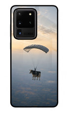 Skydiving Cow Samsung S20 Ultra Glass Case