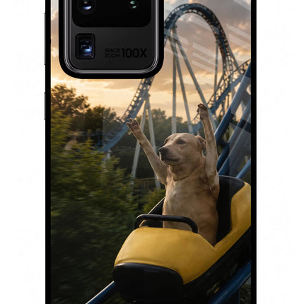 Rollercoaster Dog Samsung S20 Ultra Glass Case