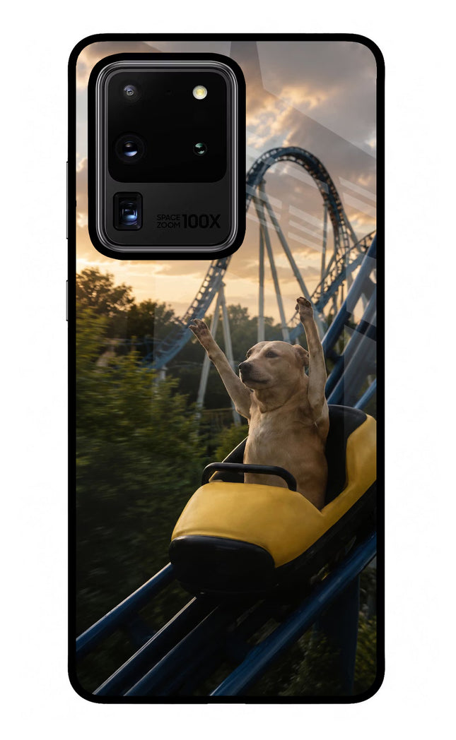 Rollercoaster Dog Samsung S20 Ultra Glass Case