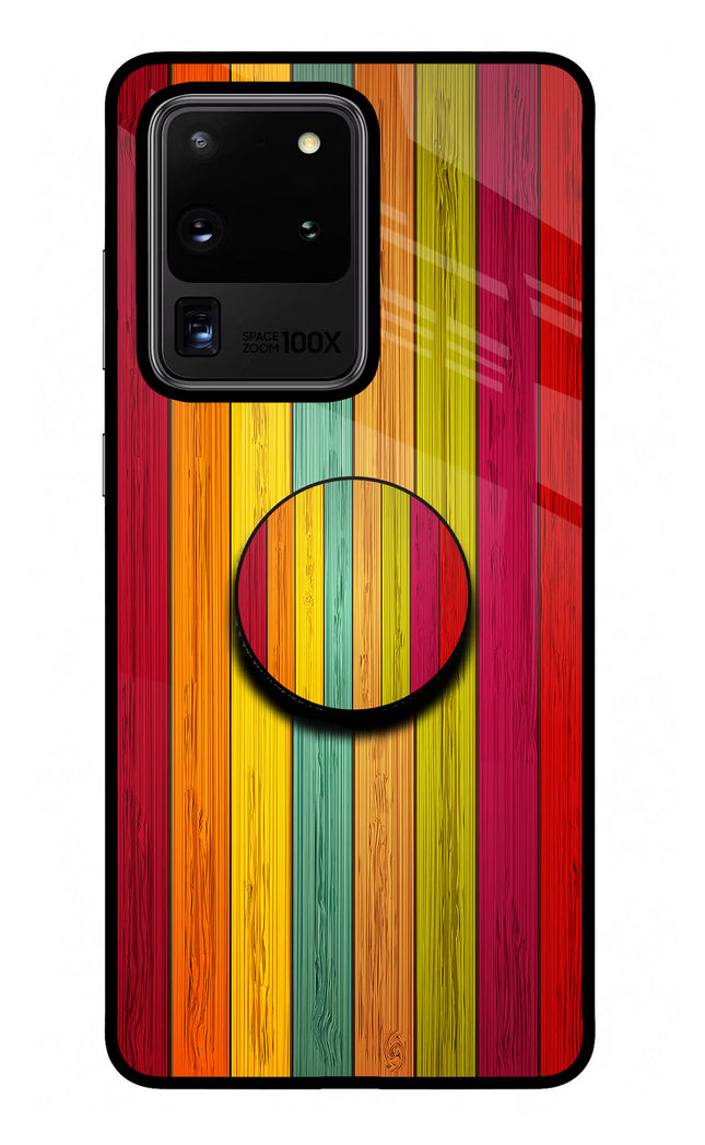 Multicolor Wooden Samsung S20 Ultra Pop Case by Casekaro