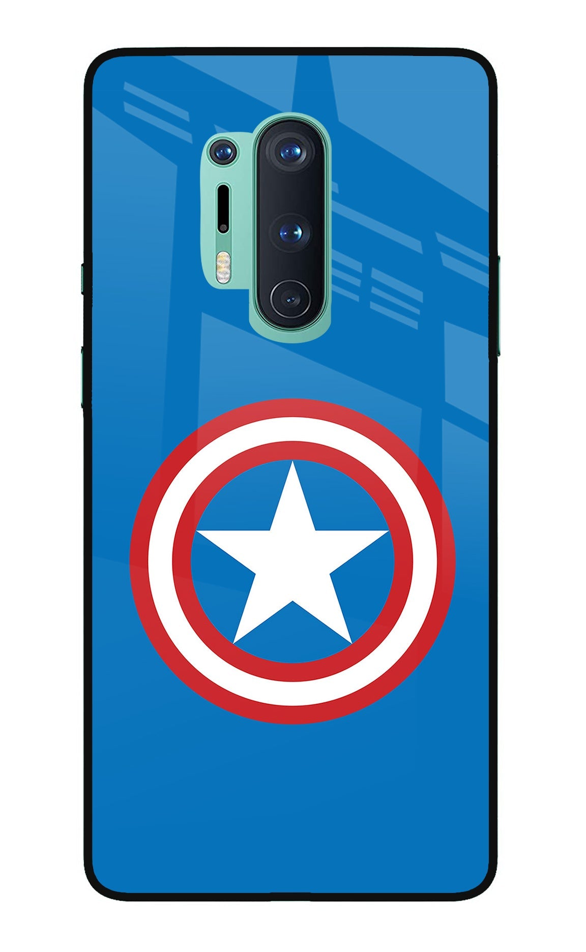 Captain America Logo Oneplus 8 Pro Glass Case