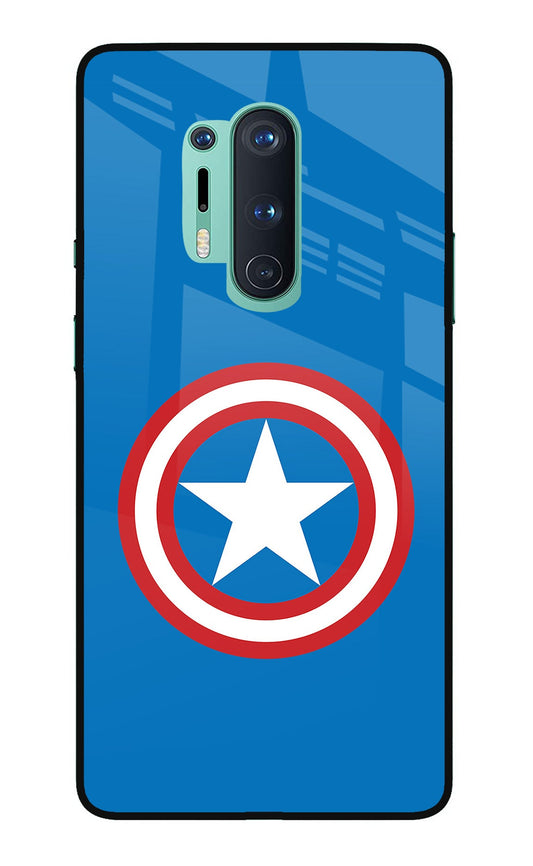 Captain America Logo Oneplus 8 Pro Glass Case