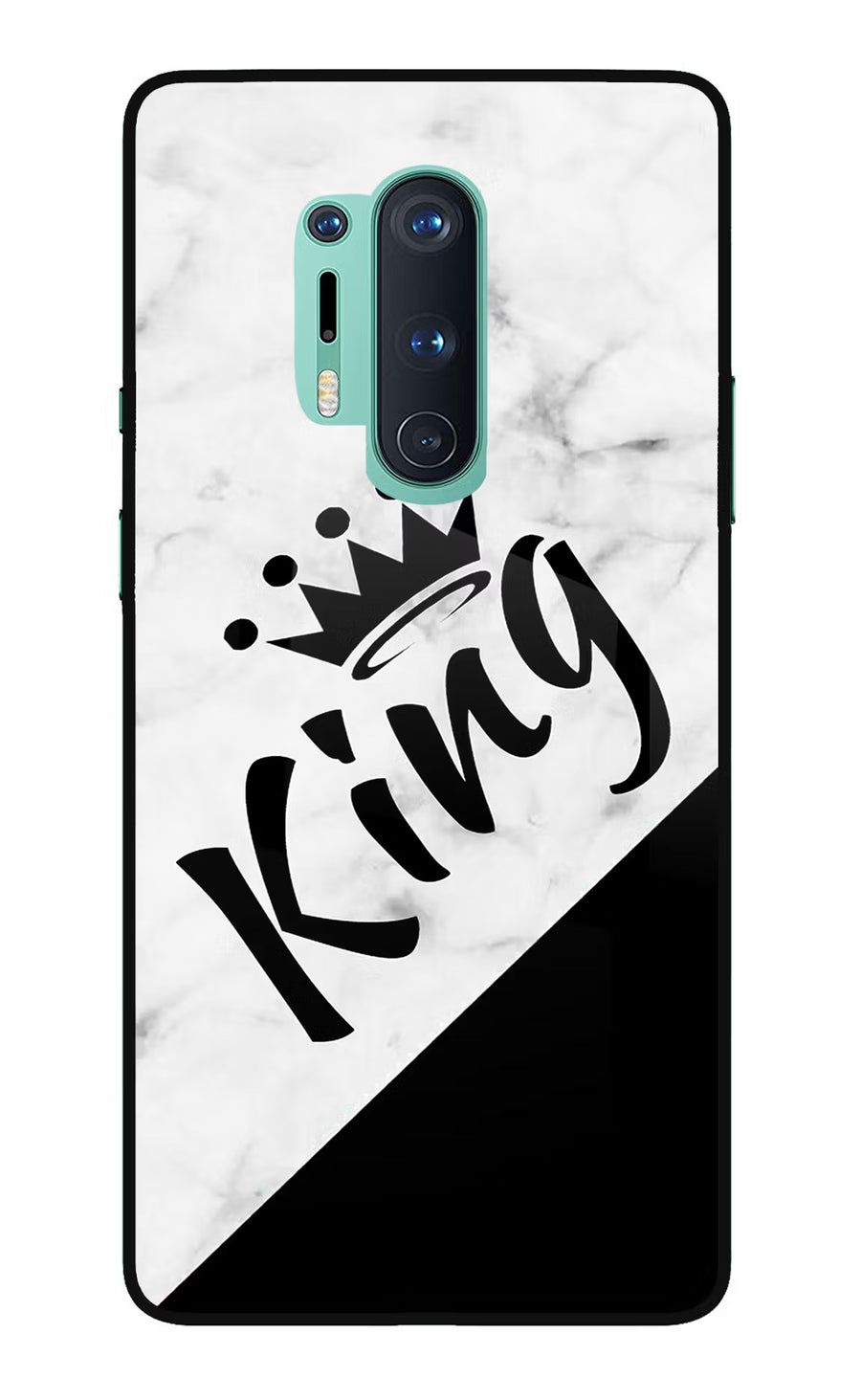 King Oneplus 8 Pro Back Cover, Glass case