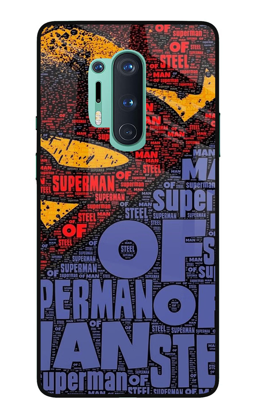 Superman Oneplus 8 Pro Back Cover, Glass case