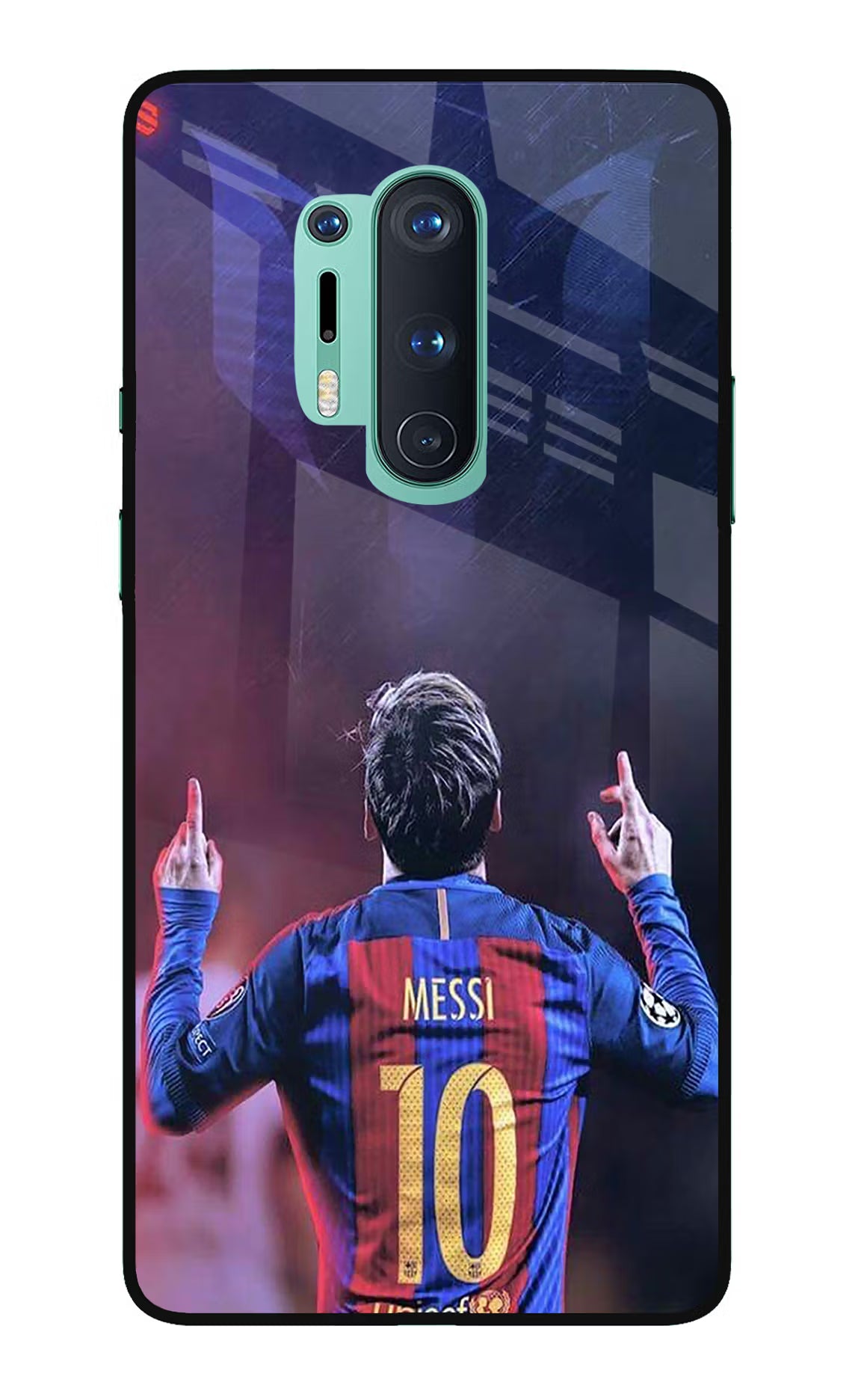Messi Oneplus 8 Pro Glass Case Back Cover by Casekaro