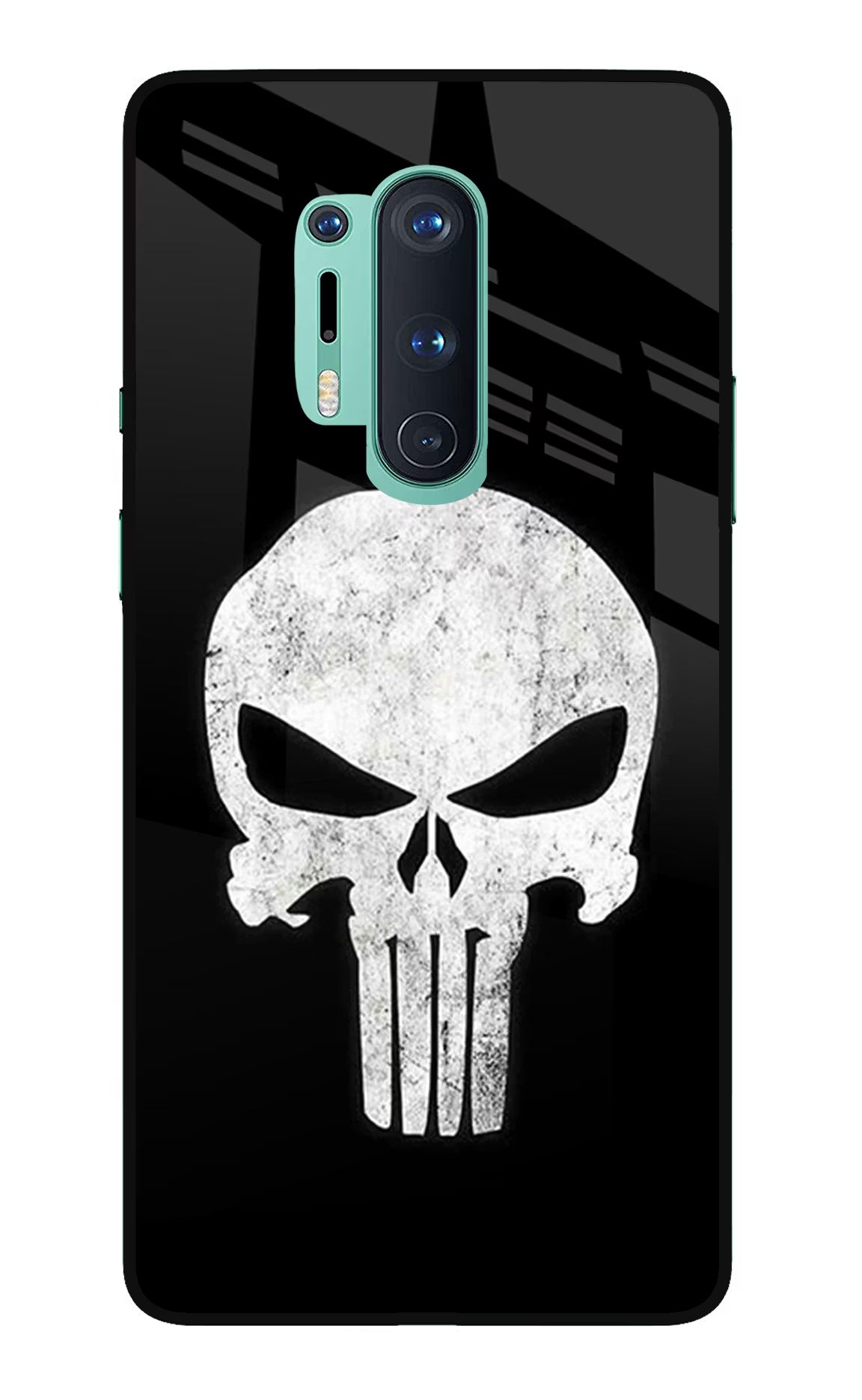 Punisher Skull Oneplus 8 Pro Glass Case Back Cover by Casekaro