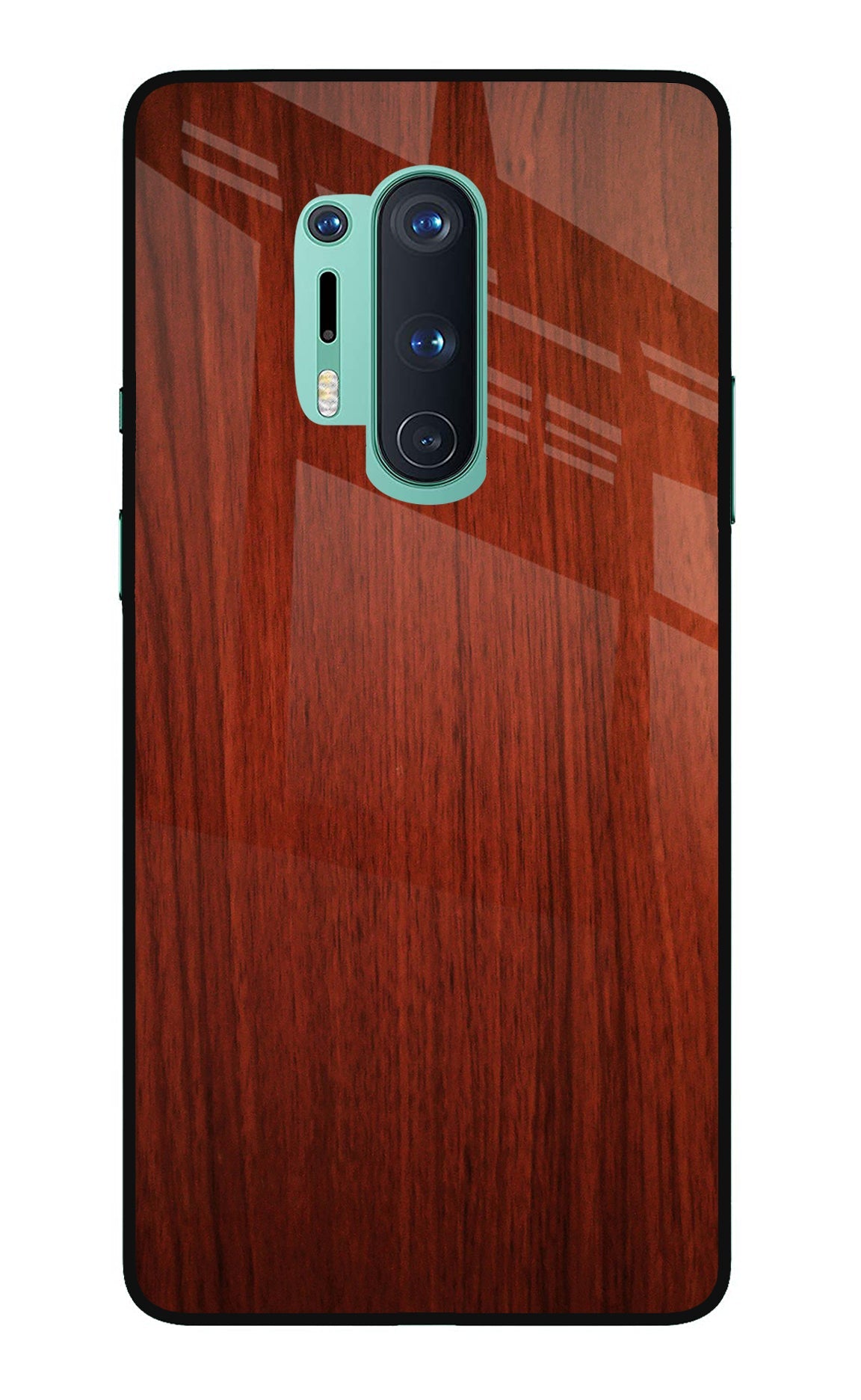 Wooden Plain Pattern Oneplus 8 Pro Glass Case