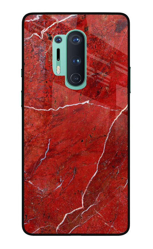 Red Marble Design Oneplus 8 Pro Glass Case