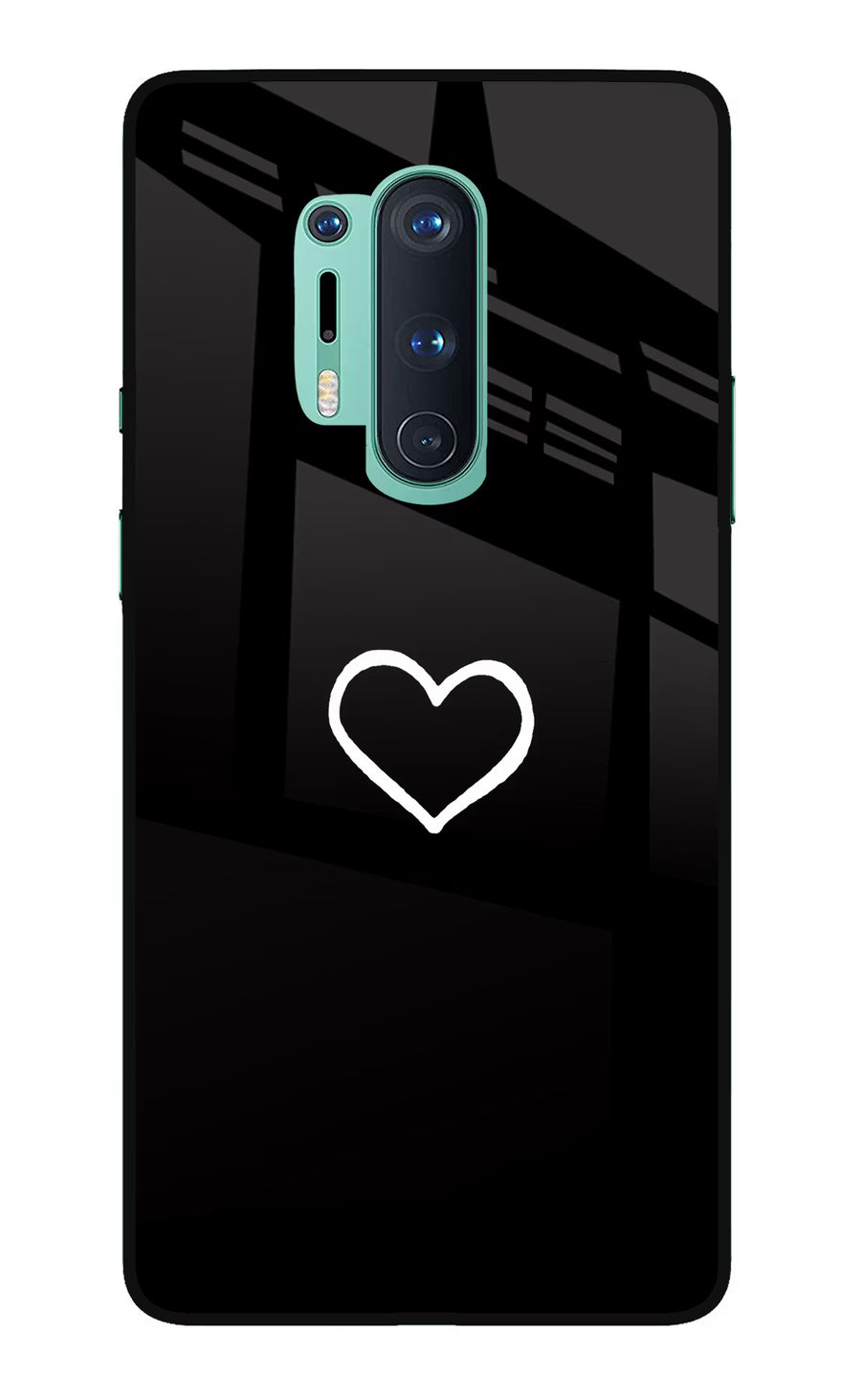 Heart Oneplus 8 Pro Back Cover, Glass case