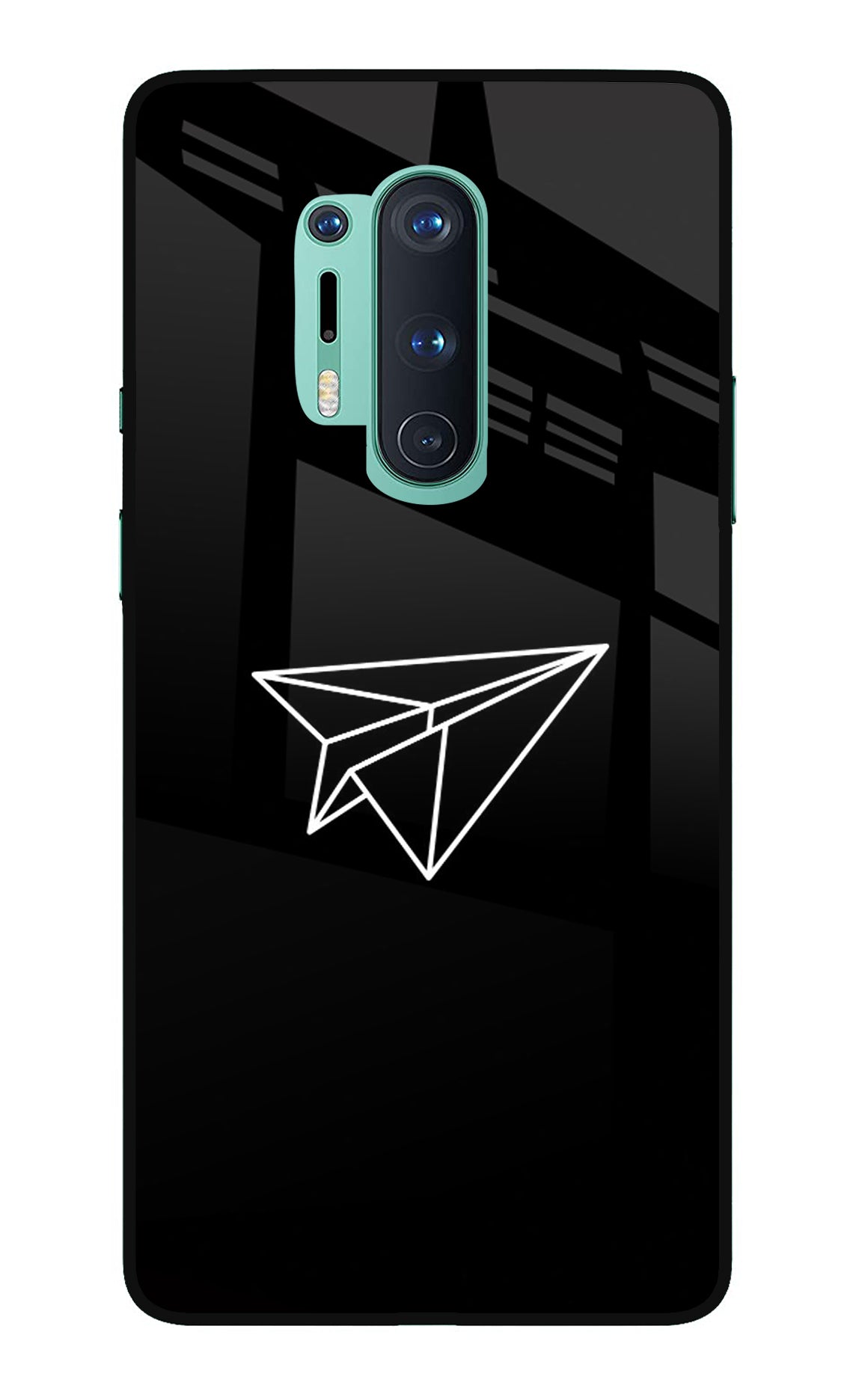 Paper Plane White Oneplus 8 Pro Back Cover