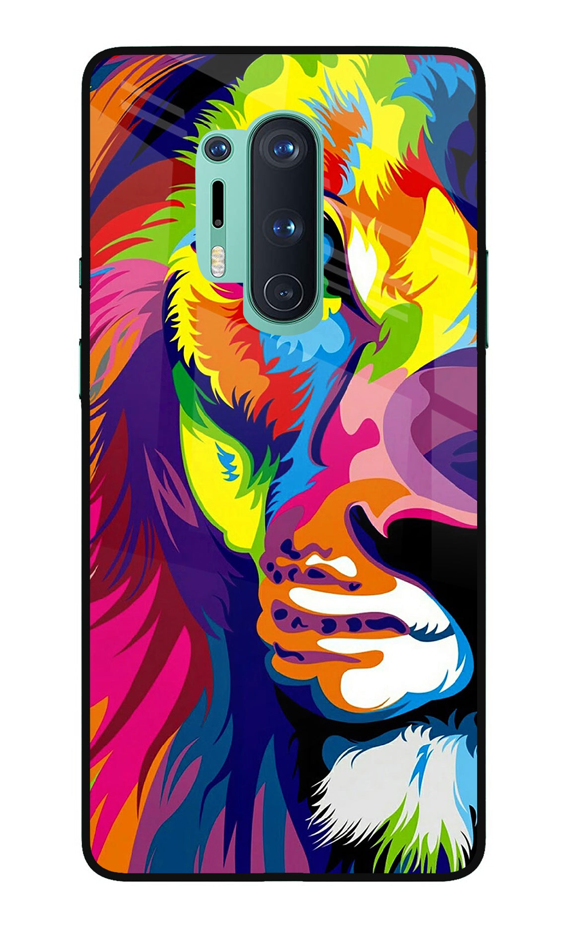 Lion Half Face Oneplus 8 Pro Back Cover