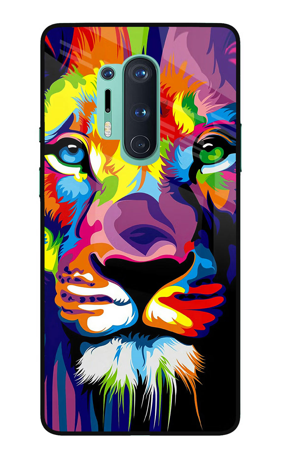 Lion Oneplus 8 Pro Back Cover, Glass case