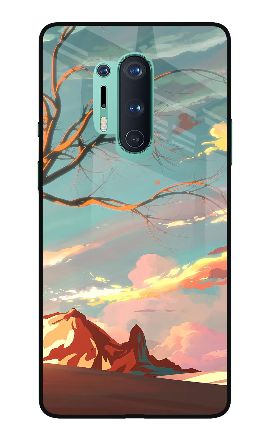 Scenery Oneplus 8 Pro Glass Case Back Cover by Casekaro