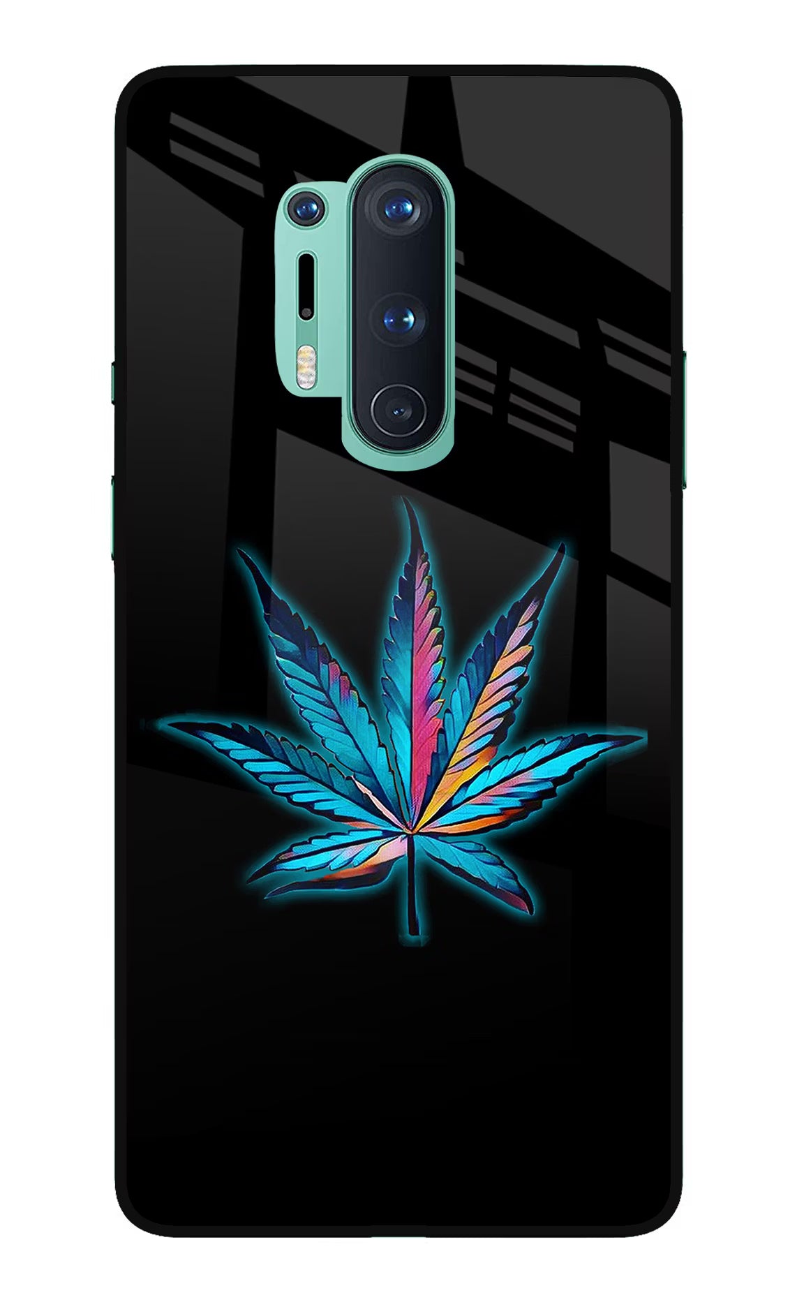 Weed Oneplus 8 Pro Glass Case Back Cover by Casekaro