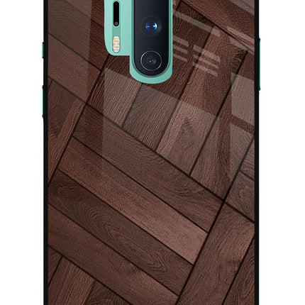 Wooden Texture Design Oneplus 8 Pro Glass Case