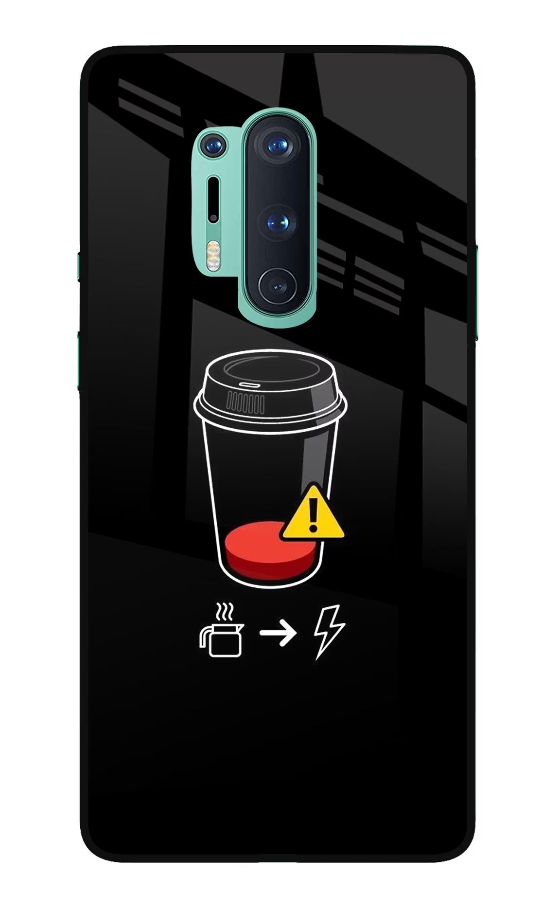 Coffee Oneplus 8 Pro Glass Case Back Cover by Casekaro