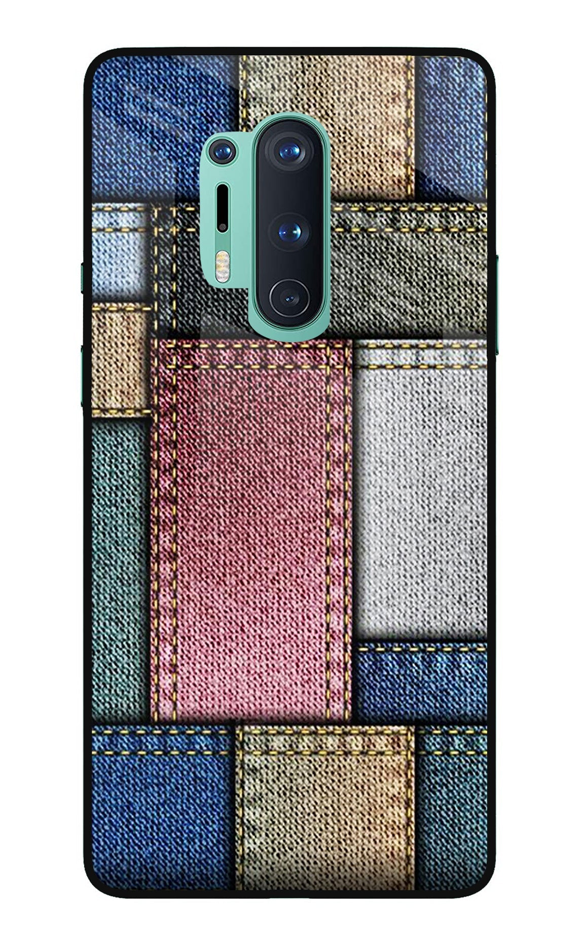 Multicolor Jeans Oneplus 8 Pro Back Cover