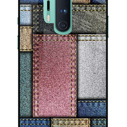 Multicolor Jeans Oneplus 8 Pro Glass Case