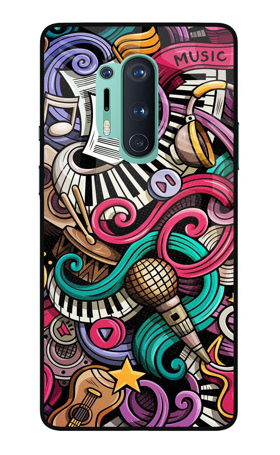 Music Abstract Oneplus 8 Pro Glass Case