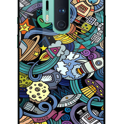 Space Abstract Oneplus 8 Pro Glass Case