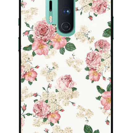 Flowers Oneplus 8 Pro Glass Case