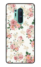 Flowers Oneplus 8 Pro Glass Case