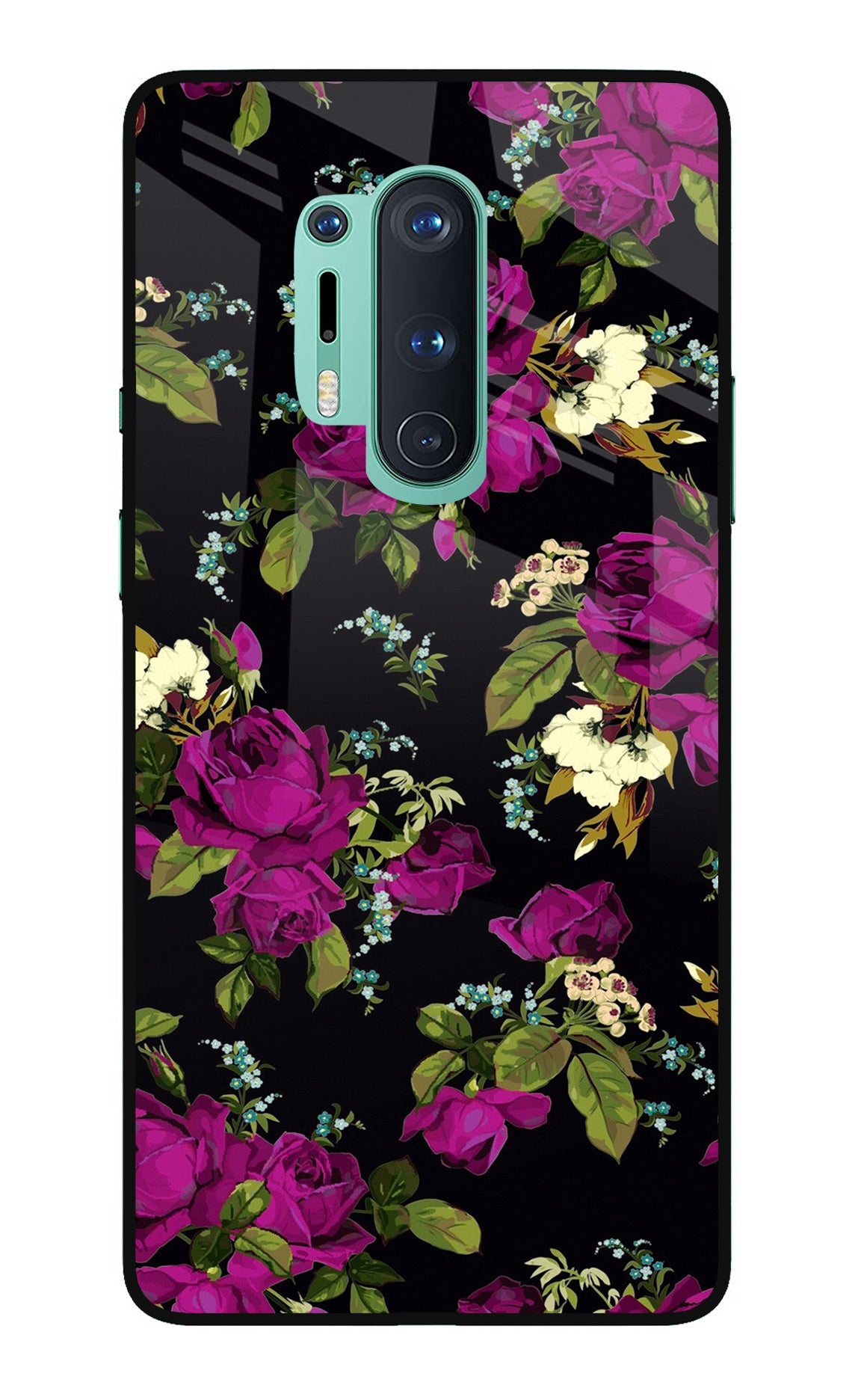 Flowers Oneplus 8 Pro Glass Case