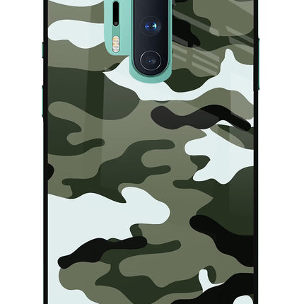Camouflage Oneplus 8 Pro Glass Case