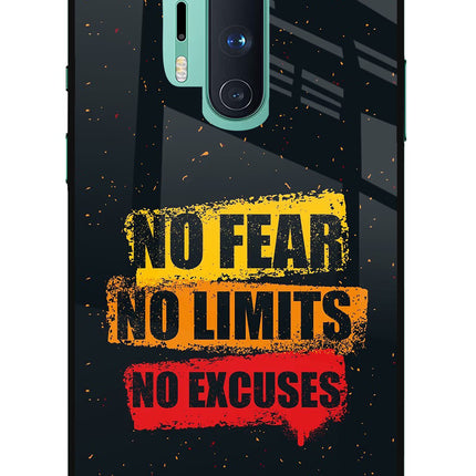 No Fear No Limits No Excuse Oneplus 8 Pro Glass Case