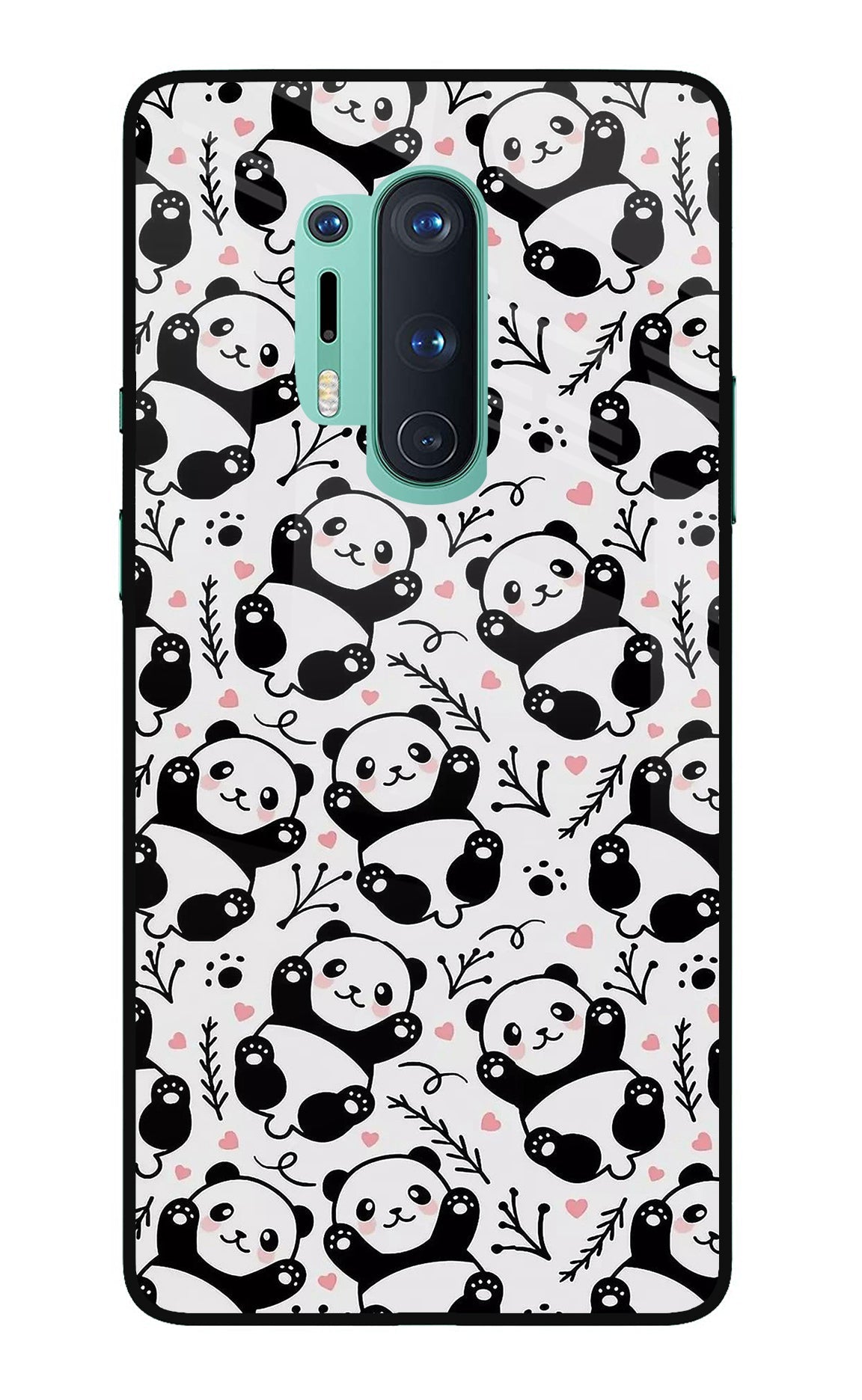 Cute Panda Oneplus 8 Pro Glass Case