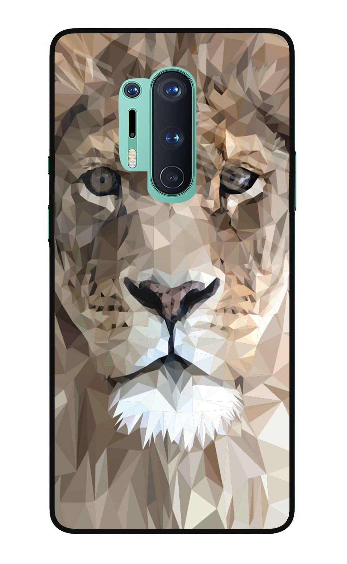 Lion Art Oneplus 8 Pro Glass Case