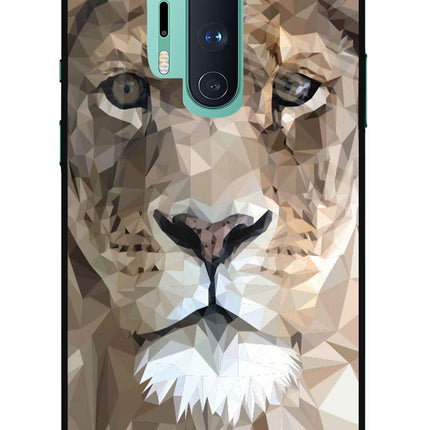 Lion Art Oneplus 8 Pro Glass Case